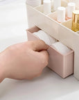 Double Layer Plastic Makeup Organizers Storage Box Cosmetic