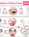 4 In 1 Electric Lady Shaver, Body Hair Removal Epilator