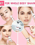 4 In 1 Electric Lady Shaver, Body Hair Removal Epilator