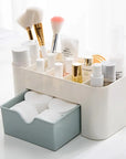 Double Layer Plastic Makeup Organizers Storage Box Cosmetic