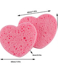 20/50Pcs Heart Natural Wood Pulp Sponge Cellulose Compress