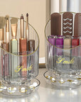 360° Rotating Makeup Brush Holder Luxury Cosmetic Organizer