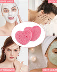 20/50Pcs Heart Natural Wood Pulp Sponge Cellulose Compress
