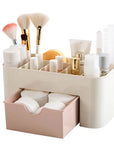 Double Layer Plastic Makeup Organizers Storage Box Cosmetic