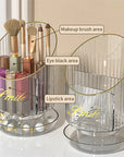 360° Rotating Makeup Brush Holder Luxury Cosmetic Organizer