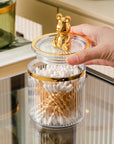 Cute Bear Cotton Pad Holder Cotton Swab Rod Storage