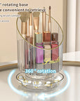 360° Rotating Makeup Brush Holder Luxury Cosmetic Organizer